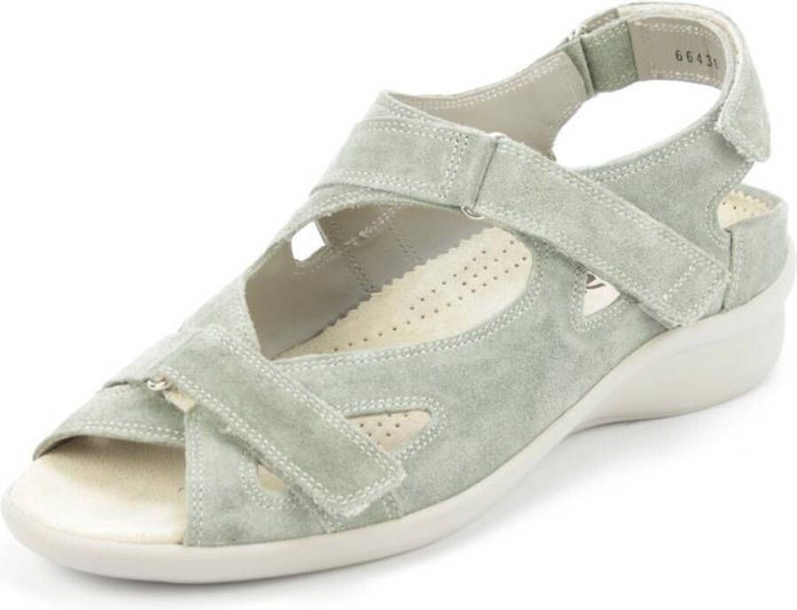 Durea 7258 H Volwassenen Platte sandalenDames Sandalen Kleur: Groen - Foto 6