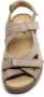 Durea 7258~K~~~~~~~~~~~~~~~~~~~~~~~~ Platte sandalenDames Sandalen Wit beige - Thumbnail 4
