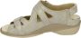 Durea 7258 K Volwassenen Platte sandalenDames Sandalen Wit beige - Thumbnail 7