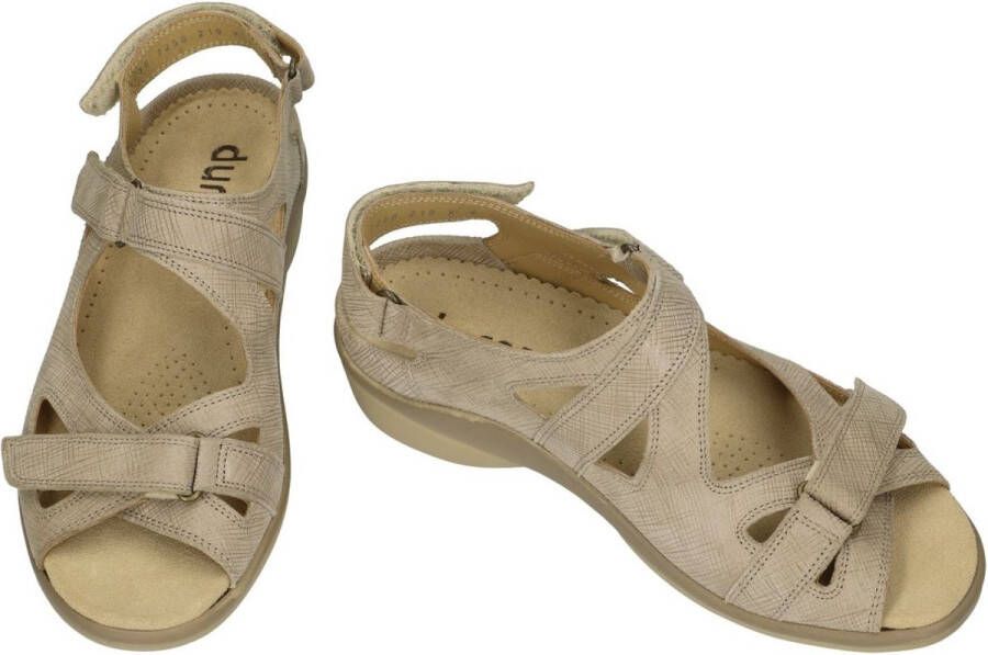 Durea 7258 K Volwassenen Platte sandalen Wit beige