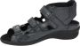 Durea 7272~G~~~~~~~~~~~~~~~~~~~~~~~~ Platte sandalenDames Sandalen Zwart - Thumbnail 3