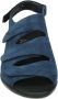Durea 7350~H~~~~~~~~~~~~~~~~~~~~~~~~ Platte sandalenDames Sandalen Blauw - Thumbnail 3