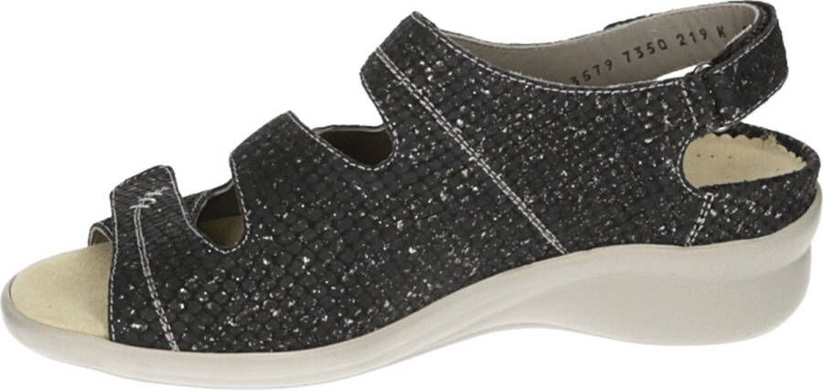 Durea 7350 K Platte sandalenDames Sandalen Zwart
