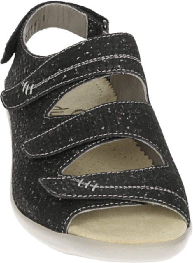 Durea 7350 K Platte sandalenDames Sandalen Zwart