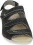 Durea 7350~K~~~~~~~~~~~~~~~~~~~~~~~~ Platte sandalenDames Sandalen Zwart - Thumbnail 4
