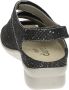 Durea 7350~K~~~~~~~~~~~~~~~~~~~~~~~~ Platte sandalenDames Sandalen Zwart - Thumbnail 3