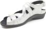 Durea 7376 wit combi dames sandaal met 2 klittenbanden en een uitneembaar voetbed - Thumbnail 3