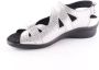 Durea 7376 zilveren dames sandaal met klittenbandsluiting - Thumbnail 2