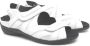 Durea 7390 216 8255 Witte dames sandalen met klittenband sluiting - Thumbnail 2