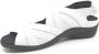 Durea 7390 216 8255 Witte dames sandalen met klittenband sluiting - Thumbnail 5