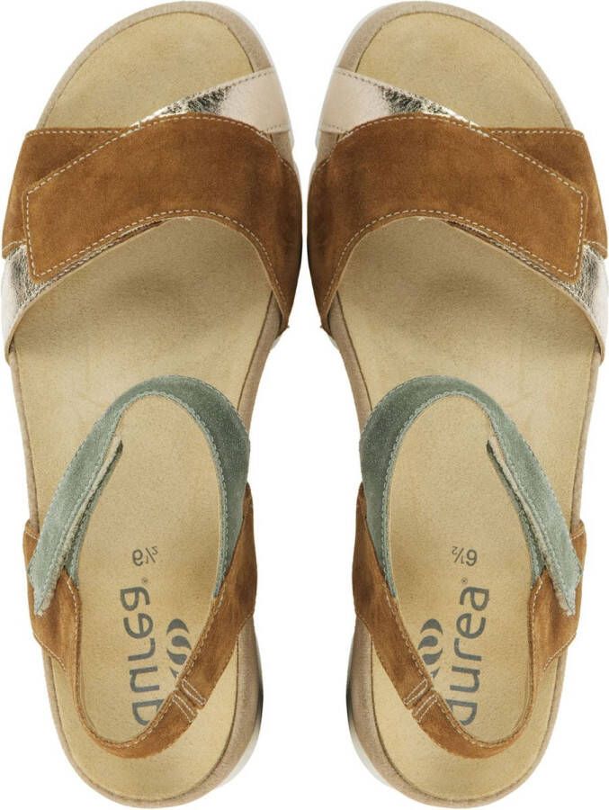 Durea 7403 H Volwassenen Sandalen met hak Bruin