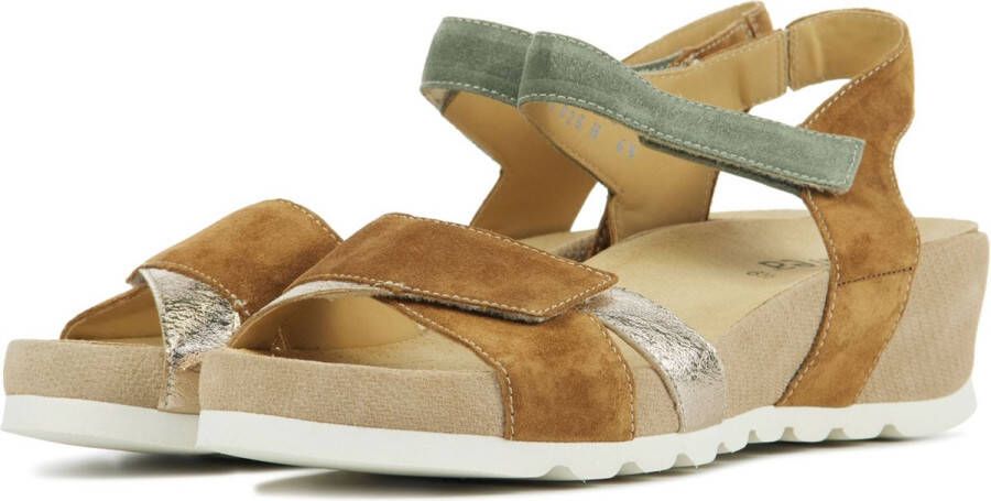 Durea 7403 025 9594 cognacbruin combi plateau sandaal wijdte H - Foto 14