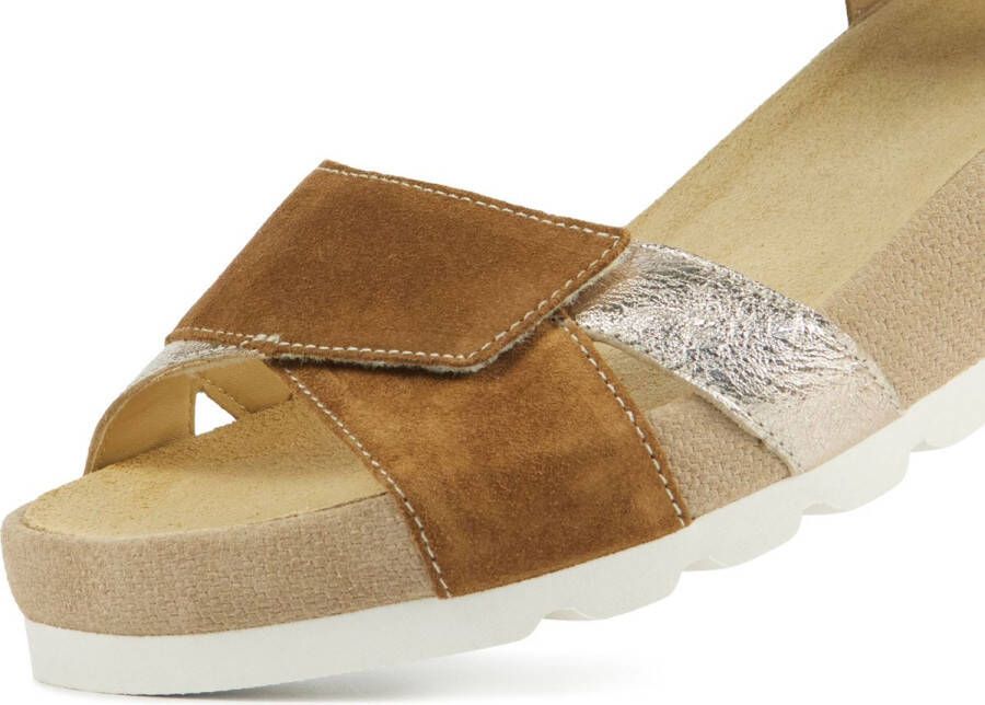 Durea 7403 025 9594 cognacbruin combi plateau sandaal wijdte H - Foto 15