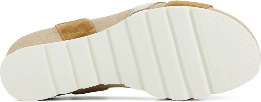 Durea 7403 025 9594 cognacbruin combi plateau sandaal wijdte H - Foto 3