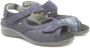 Durea 7408 220 9651 Blauwe extra brede dames sandalen met klittenband sluiting - Thumbnail 3