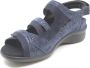 Durea 7409~K~~~~~~~~~~~~~~~~~~~~~~~~ Platte sandalenDames Sandalen Blauw - Thumbnail 9