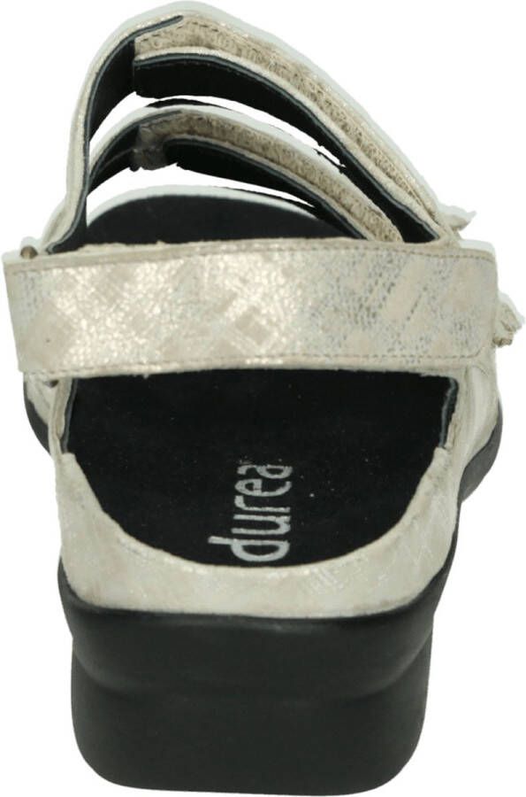 Durea 7409 K Volwassenen Platte sandalen Wit beige