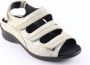 Durea 7409~K~~~~~~~~~~~~~~~~~~~~~~~~ Platte sandalenDames Sandalen Wit beige - Thumbnail 5