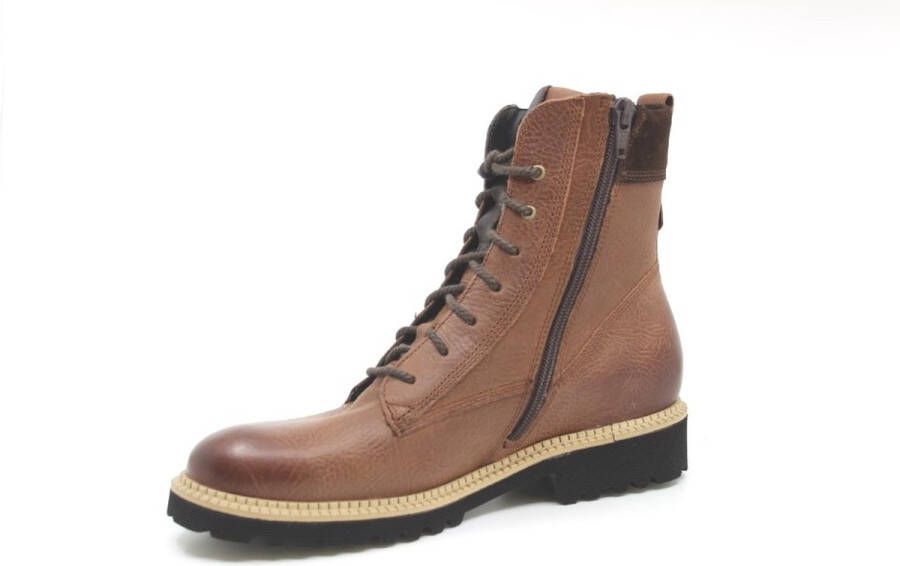 Durea 9741 184 9293 cognacbruine stoere veterboots wijdte G