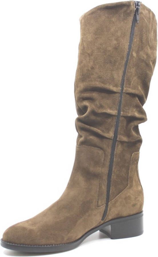 Durea 9759 915 9918 Khaki stoere dames kuitlaars met rits