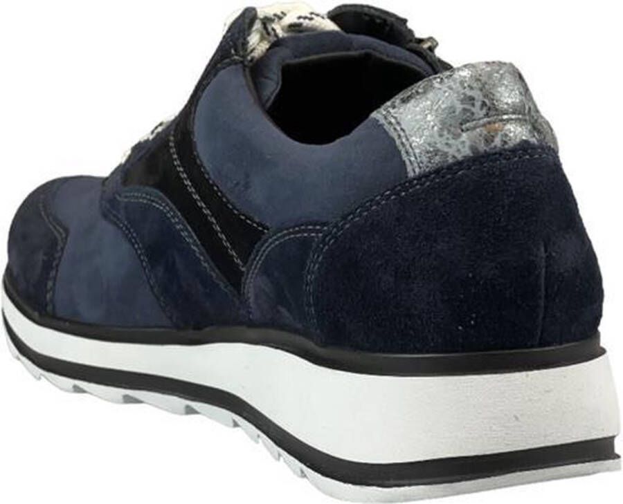 Durea Blauwe Veterschoenen Wijdte H
