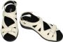 Durea 7258 G Volwassenen Platte sandalen Wit beige - Thumbnail 3
