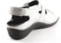 Durea 7258 216 6683 Zilver kleurige dames sandalen met klittenband sluiting - Thumbnail 5
