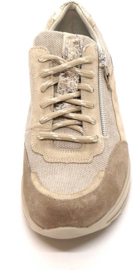 Durea Dames Sneaker 6263-685-0257 Beige Combi Wijdte H