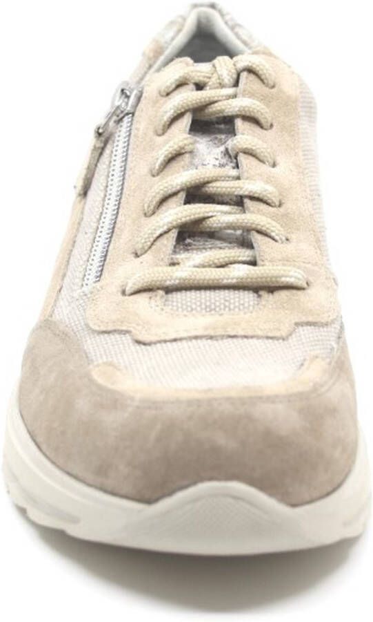 Durea Dames Sneaker 6263-685-0257 Beige Combi Wijdte H