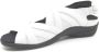 Durea 7390 218 8255 Witte dames sandalen met klittenband sluiting - Thumbnail 9
