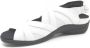 Durea 7390 218 8255 Witte dames sandalen met klittenband sluiting - Thumbnail 5