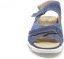 Durea 7407 795 0198 Jeansblauwe dames sandalen met klittenband sluiting - Thumbnail 2