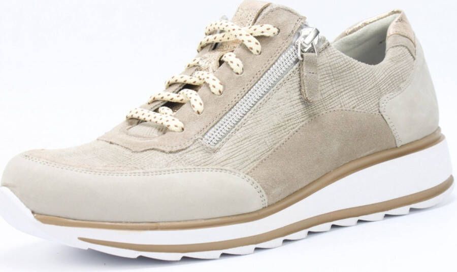 Durea Sneaker 6263 685 9679 Wijdte H Zand Taupe