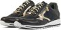 Durea Sneakers Dames Lage sneakers Damesschoenen Suède 6261 685 Zwart combi - Thumbnail 15