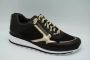 Durea Sneakers Dames Lage sneakers Damesschoenen Suède 6261 685 Zwart combi - Thumbnail 12