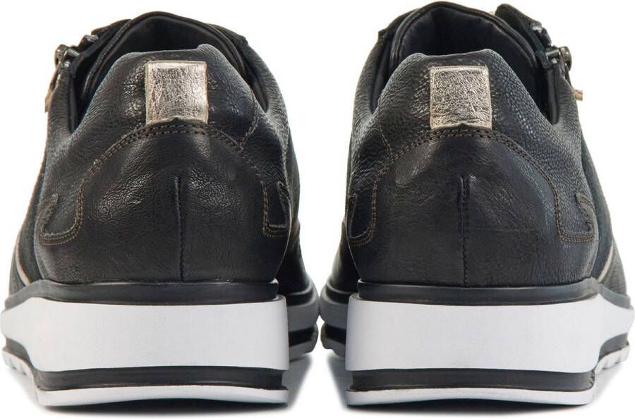 Durea Sneakers Dames Lage sneakers Damesschoenen Leer 6261 685 Zwart combi