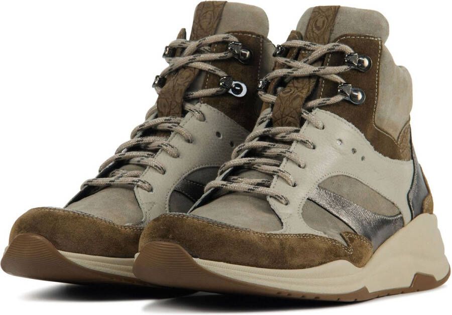 Durea Sneakers Dames Lage sneakers Damesschoenen Suède 9755 685 Beige - Foto 6