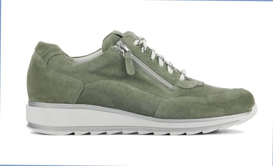 Durea Sneakers Dames Lage sneakers Damesschoenen Suède 6263 688 Groen