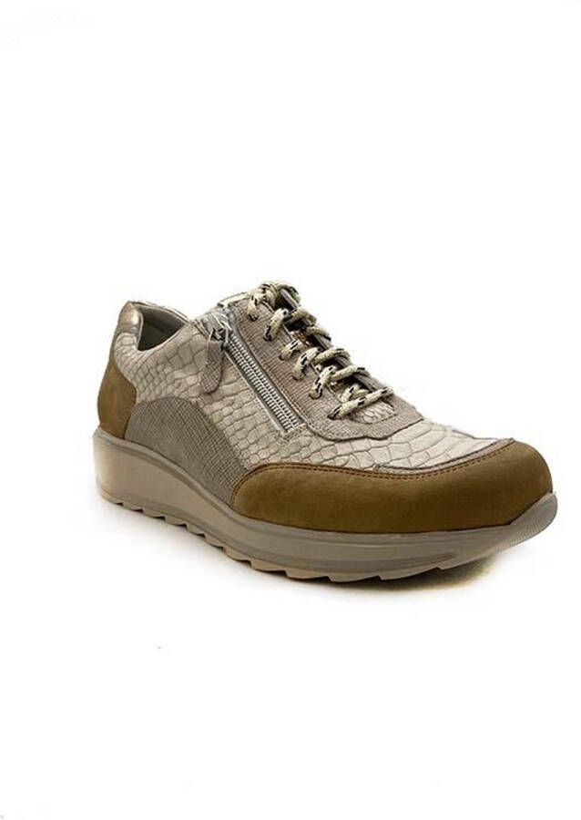 Durea Taupe Veterschoenen Wijdte K - Foto 8