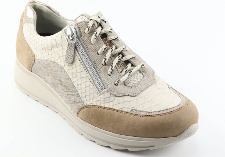 Durea Taupe Veterschoenen Wijdte K - Foto 11