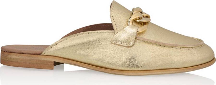 Dwrs Dames Slippers Suva Champagne Metallic Goud