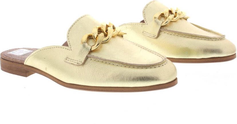 Dwrs Dames Slippers Suva Champagne Metallic Goud