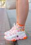 Dwrs Dames Sneakers Los Angeles Canvas Offwh pink Off White - Thumbnail 11