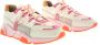 Dwrs Dames Sneakers Los Angeles Canvas Offwh pink Off White - Thumbnail 12
