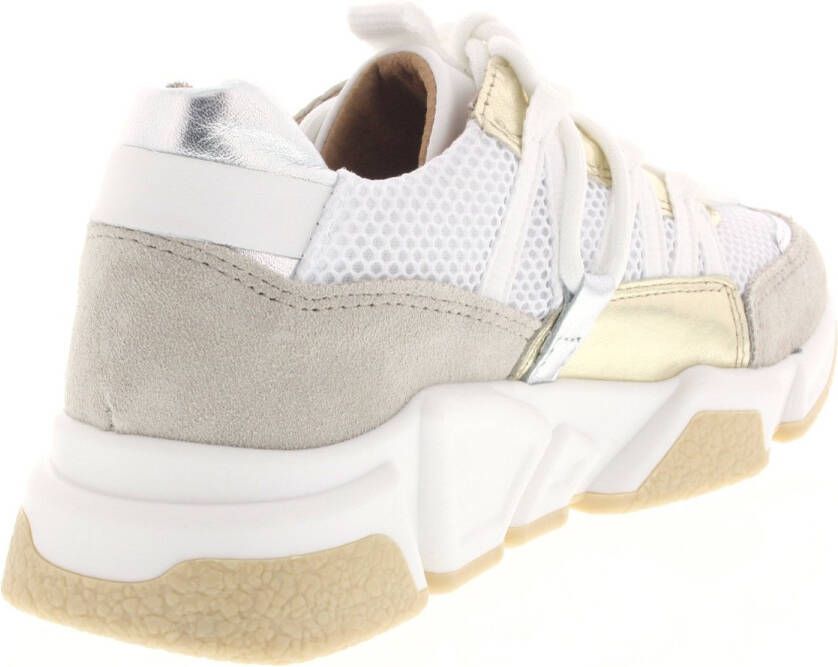 Dwrs Dames Sneakers Los Angeles White Yellow Gold Wit