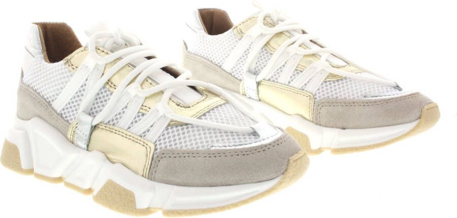 Dwrs Dames Sneakers Los Angeles White Yellow Gold Wit