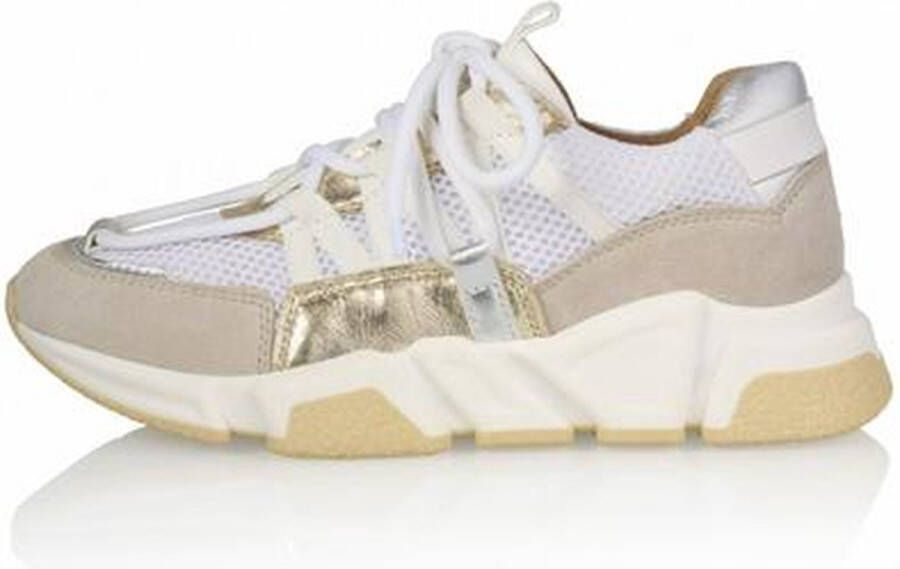 Dwrs Dames Sneakers Los Angeles White Yellow Gold Wit