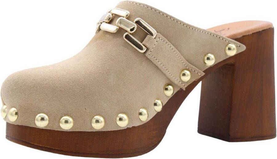 E mia Mires Muil Sandalen Beige Dames - Foto 4