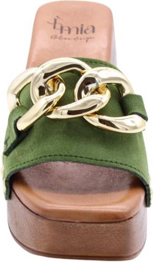 E mia Faros Muiltje Sandalen Green Dames