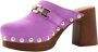 E mia Peep Toe Peep Heel Purple Dames - Thumbnail 5